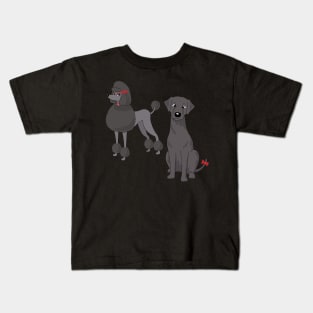 Black dogs Kids T-Shirt